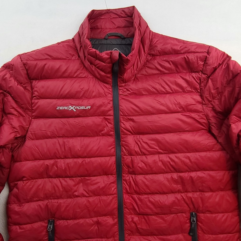 ZeroXposur Mens Small 650 Fill Down Puffer Jacket Outdoor Packable Hiking Red